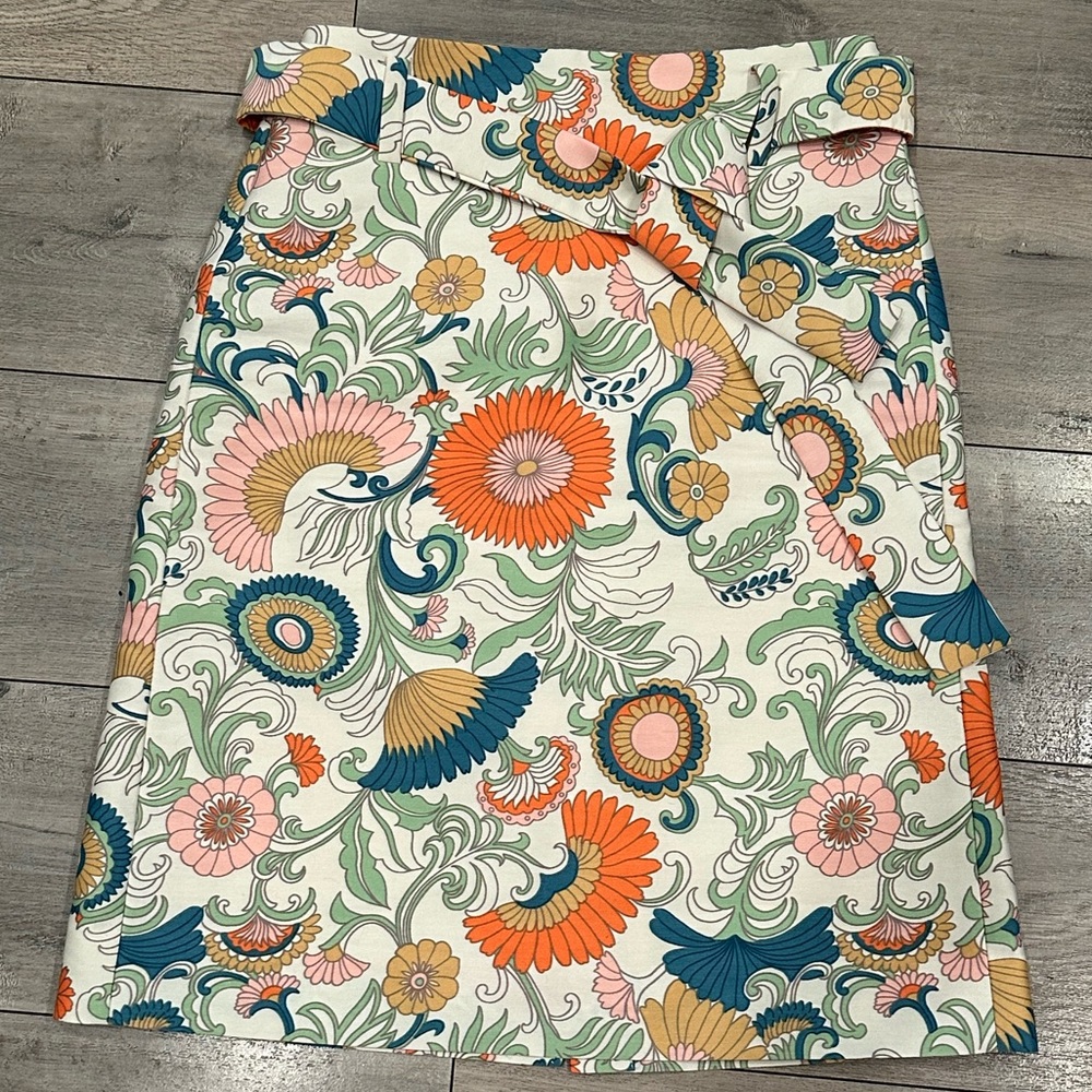 J. Crew floral a-line skirt sz 6